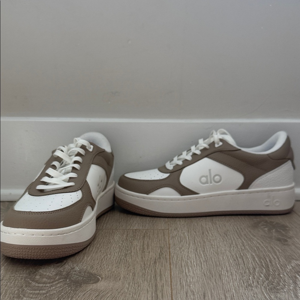 ALO Recovery Mode White and Gravel Sneakers